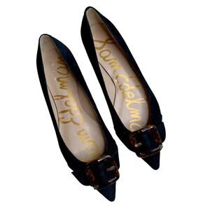 SAM EDELMAN Sonja Pointed Toe Ballet Flats Black Tortoiseshell Size 7